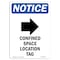 Signmission OSHA Sign, Confined Space Location With Symbol, 14in X 10in Rigid Plastic, 10" W, 14" H, Portrait OS-NS-P-1014-V-10782 - alternate 1